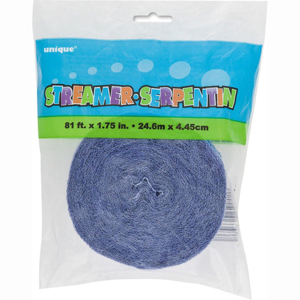 Crepe Slinger Lichtblauw 24m van Unique koop je bij Partywinkel