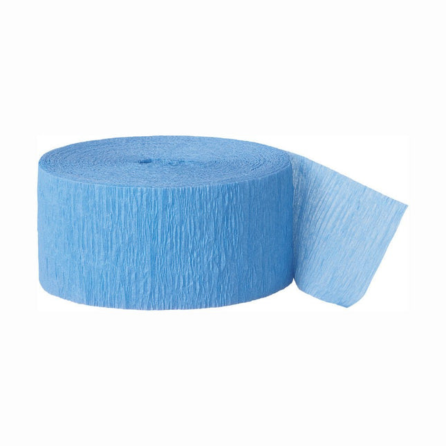 Crepe Slinger Lichtblauw 24m van Unique koop je bij Partywinkel