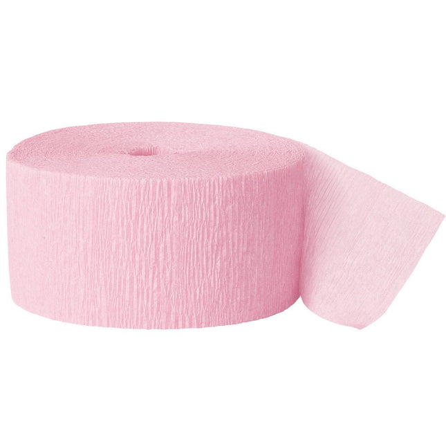 Crepe Slinger Lichtroze 24m van Unique koop je bij Partywinkel