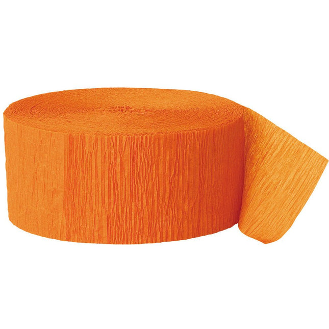 Crepe Slinger Oranje 24m van Unique koop je bij Partywinkel