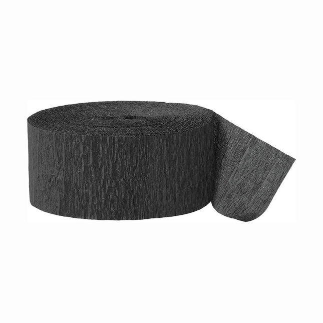 Crepe Slinger Zwart 24m van Unique koop je bij Partywinkel