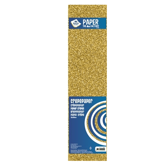 Crepepapier Goud 50cm 1,5m van Haza Witbaard koop je bij Partywinkel