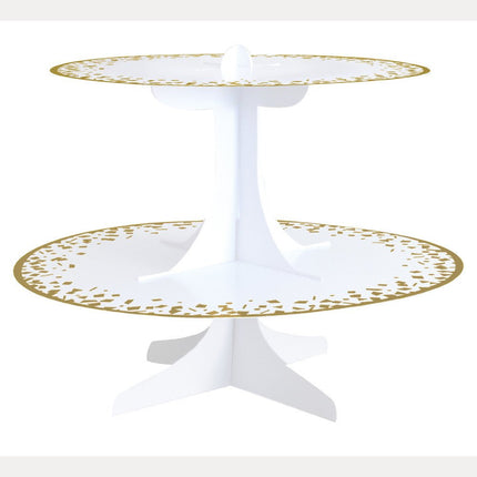 Cupcake Standaard Goud Karton 35cm van Unique koop je bij Partywinkel