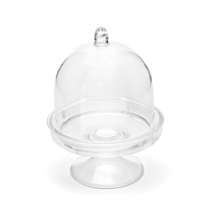 Cupcake Standaard Mini met Deksel Doorzichtig 7,5cm 3st van Partydeco koop je bij Partywinkel