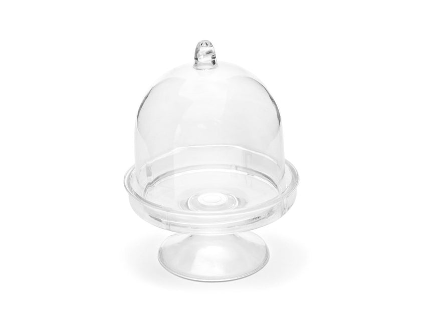 Cupcake Standaard Mini met Deksel Doorzichtig 7,5cm 3st van Partydeco koop je bij Partywinkel
