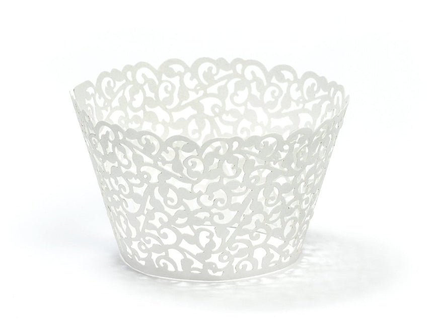 Cupcake Vormpjes Wit 8,5cm 10st van Partydeco koop je bij Partywinkel