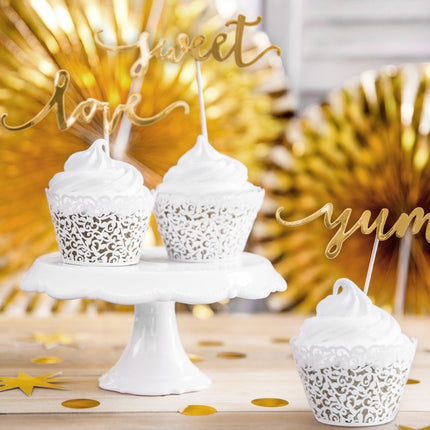 Cupcake Vormpjes Wit 8,5cm 10st van Partydeco koop je bij Partywinkel
