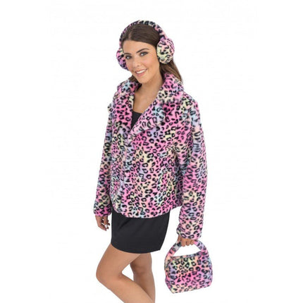 Damesjas – Multicolor Luipaardprint van CHAKS koop je bij Partywinkel
