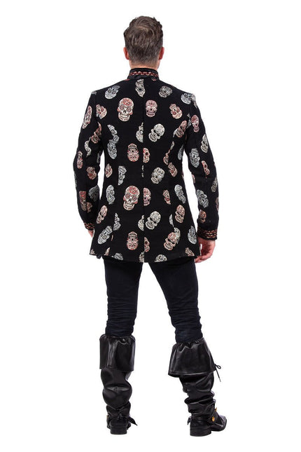 Dia De Los Muertos Jas Zwart Heren van Wilbers & Wilbers koop je bij Partywinkel