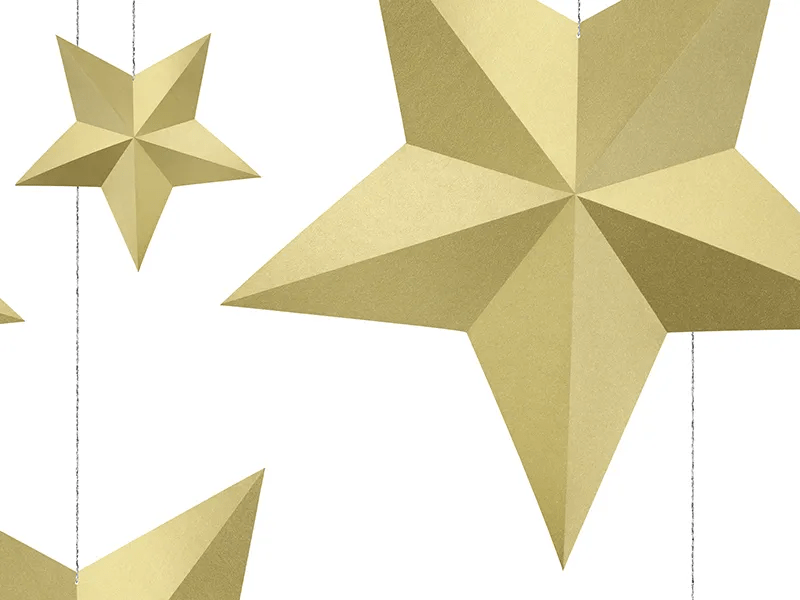 Decoratie Sterren Goud 6st van Partydeco koop je bij Partywinkel