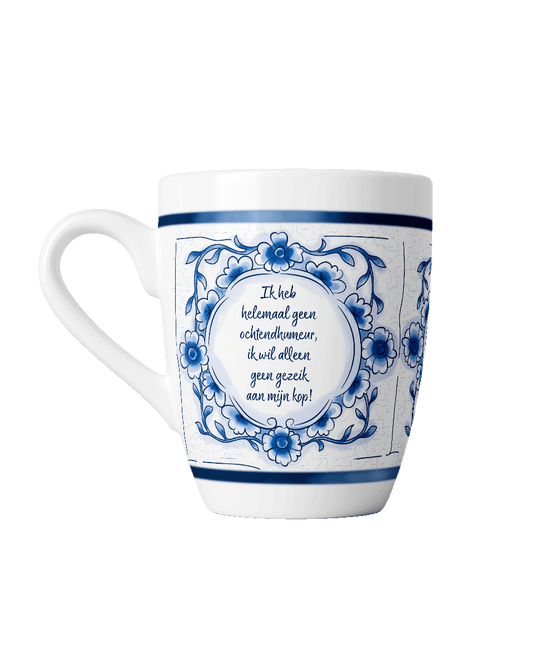 Delfts blauwe mok - Ochtendhumeur van Paper Dreams koop je bij Partywinkel