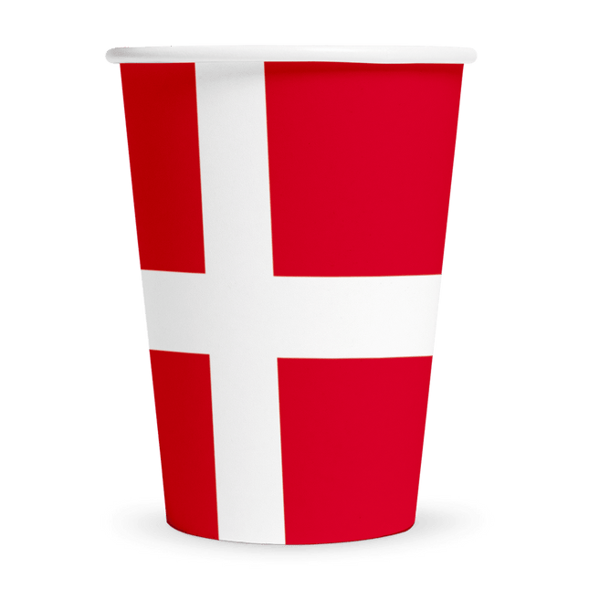 Denemarken Bekers 210ml 8st van WeFiesta koop je bij Partywinkel