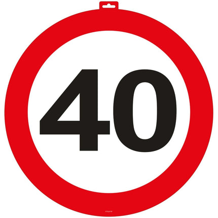 Deurbord 40 Jaar 47cm van Folat koop je bij Partywinkel