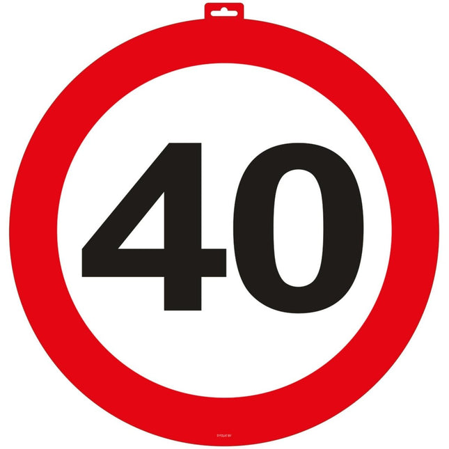 Deurbord 40 Jaar 47cm van Folat koop je bij Partywinkel