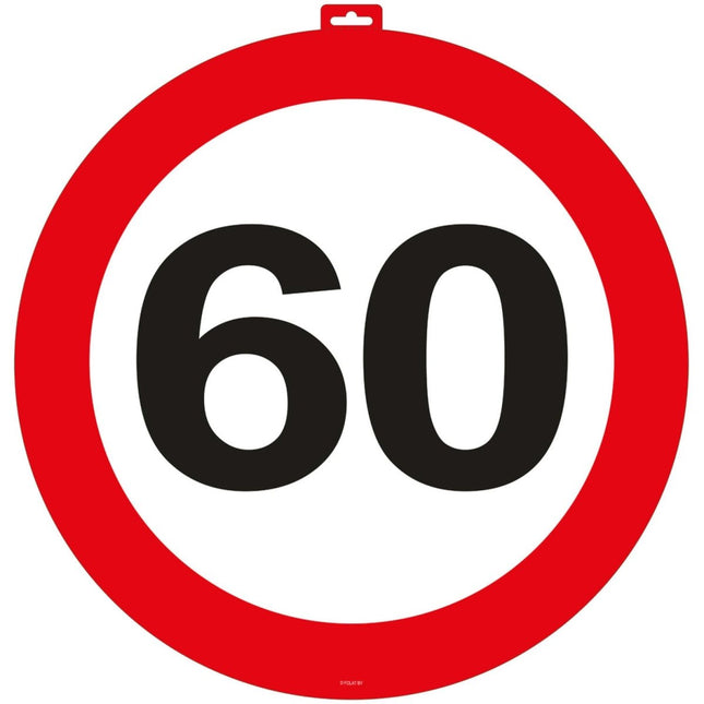 Deurbord 60 Jaar 47cm van Folat koop je bij Partywinkel