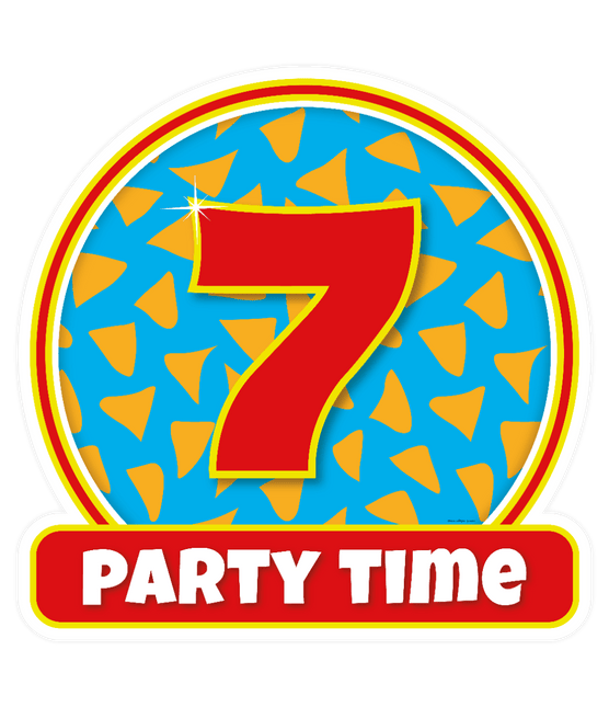 Deurbord 7 Jaar Gekleurd 50cm van Paper Dreams koop je bij Partywinkel