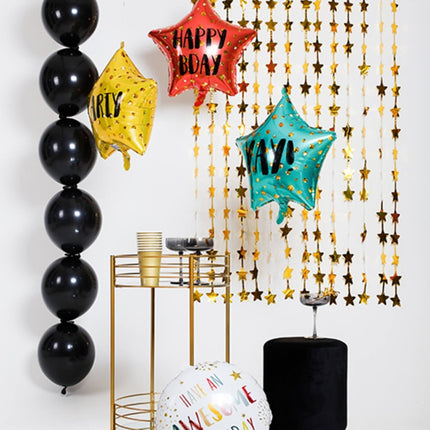 Deurgordijn Folie Sterren Goudkleurig - 2x1 m van Folat koop je bij Partywinkel