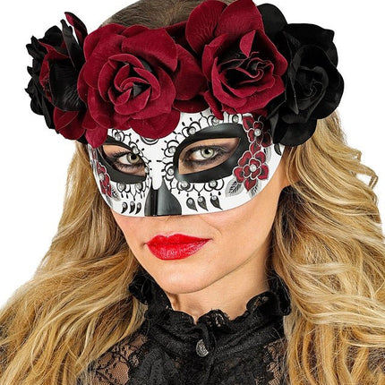 Dia De Los Muertos Haarband Rozen van Widmann koop je bij Partywinkel