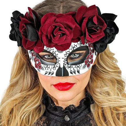 Dia De Los Muertos Haarband Rozen van Widmann koop je bij Partywinkel