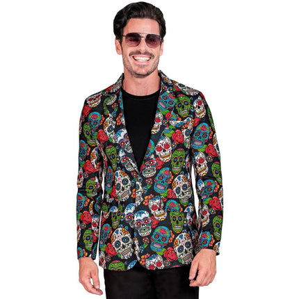 Dia De Los Muertos Jas Heren van Widmann koop je bij Partywinkel
