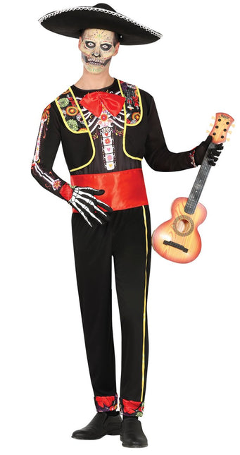 Dia De Los Muertos Kostuum Heren 4 delig van Fiestas Guirca koop je bij Partywinkel