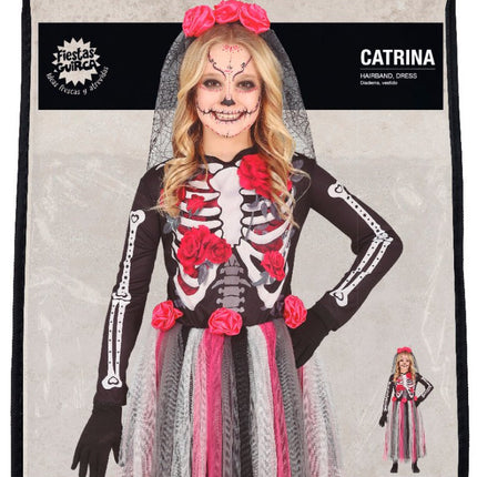 Dia De Los Muertos Kostuum Meisje van Fiestas Guirca koop je bij Partywinkel