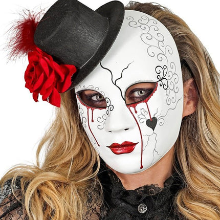 Dia De Los Muertos Masker Met Hoed van Widmann koop je bij Partywinkel