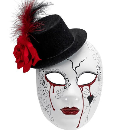 Dia De Los Muertos Masker Met Hoed van Widmann koop je bij Partywinkel