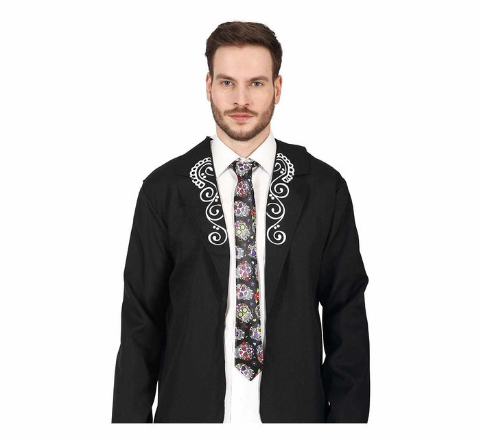 Dia De Los Muertos Stropdas van Fiestas Guirca koop je bij Partywinkel