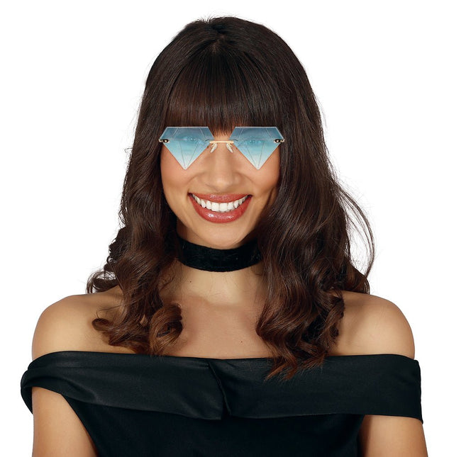 Diamant Bril Blauw van Fiestas Guirca koop je bij Partywinkel