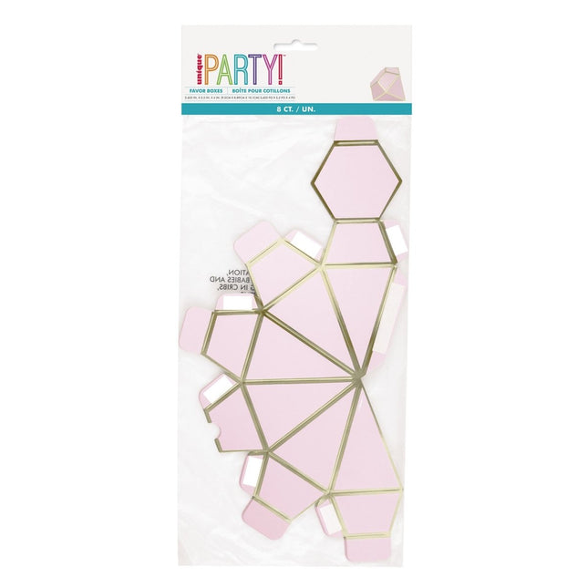 Diamant Geschenkdoosjes 10cm 8st van Unique koop je bij Partywinkel