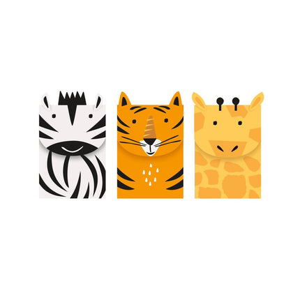Dieren Uitdeelzakjes Safari 3st van Unique koop je bij Partywinkel