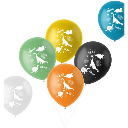 Dino Ballonnen Roars 33cm 6st van Folat koop je bij Partywinkel