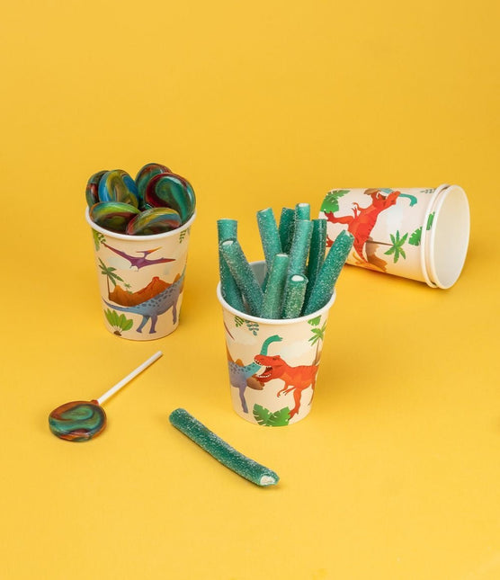 Dino Bekers 9cm 8st van Paper Dreams koop je bij Partywinkel