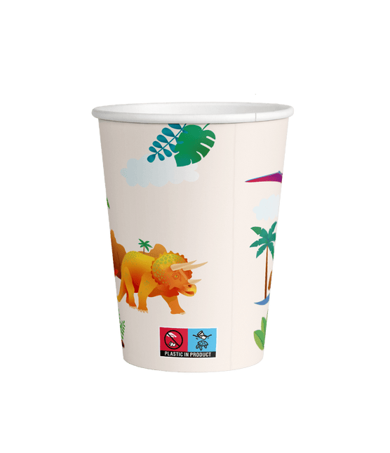 Dino Bekers 9cm 8st van Paper Dreams koop je bij Partywinkel