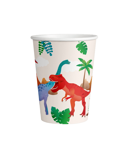 Dino Bekers 9cm 8st van Paper Dreams koop je bij Partywinkel