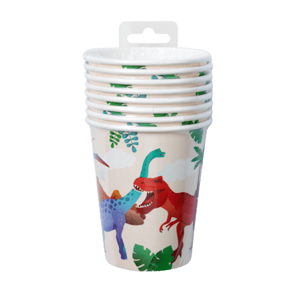 Dino Bekers 9cm 8st van Paper Dreams koop je bij Partywinkel