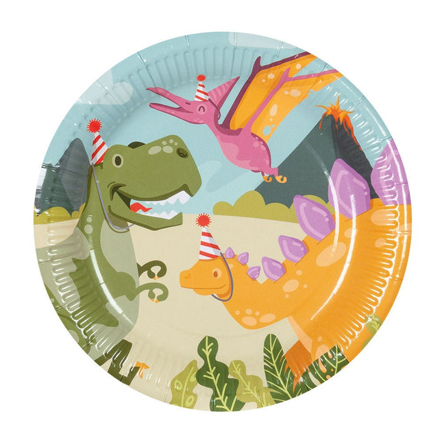 Dino Borden Papier 23cm 10st van Boland koop je bij Partywinkel