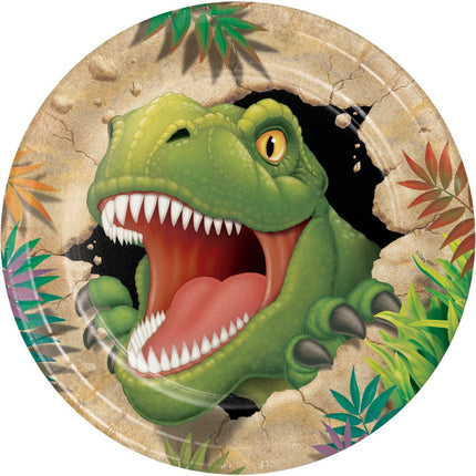 Dino Borden Papier 23cm 8st van Creative Converting koop je bij Partywinkel