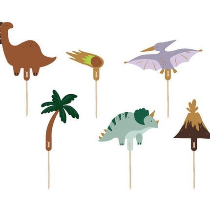 Dino Cocktailprikkers 6st van Partydeco koop je bij Partywinkel