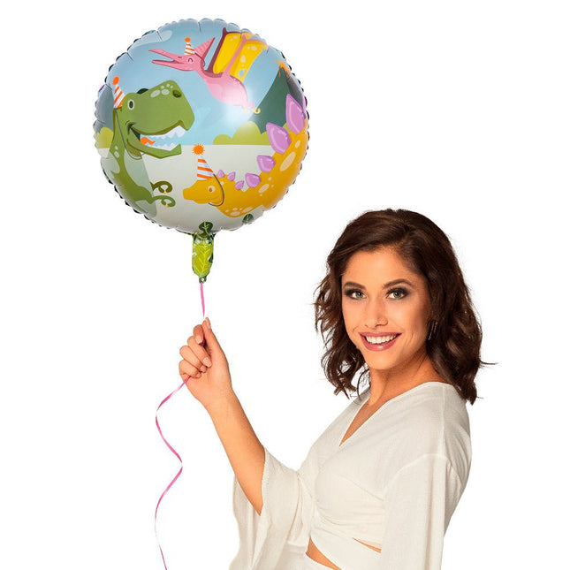 Dino Helium Ballon 45cm leeg van Boland koop je bij Partywinkel