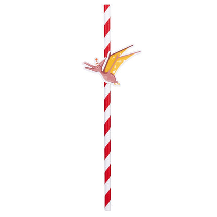 Dino Papier Rietjes 20cm 6st van Boland koop je bij Partywinkel