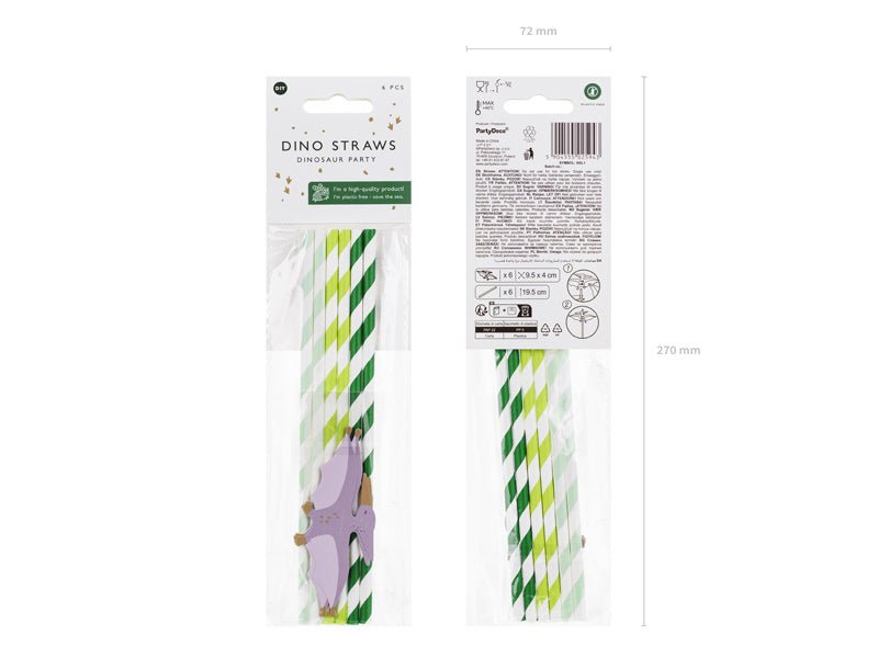 Dino Rietjes 19,5cm 6st van Partydeco koop je bij Partywinkel