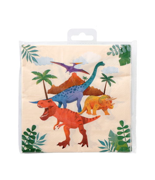 Dino Servetten 16cm 16st van Paper Dreams koop je bij Partywinkel