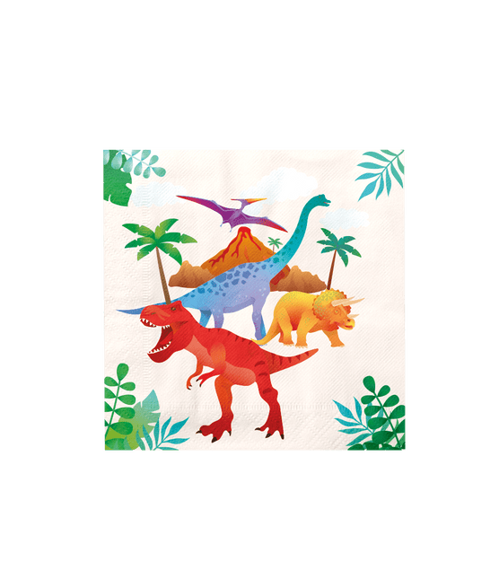 Dino Servetten 16cm 16st van Paper Dreams koop je bij Partywinkel