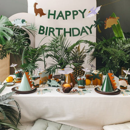 Dinosaurus Bekerhulzen 29,5cm 6st van Partydeco koop je bij Partywinkel