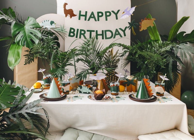 Dinosaurus Bekerhulzen 29,5cm 6st van Partydeco koop je bij Partywinkel