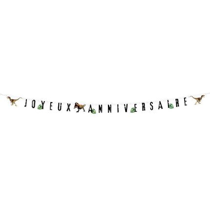 Dinosaurus Letterslinger Joyeux Anniversaire 2,5m van Boland koop je bij Partywinkel