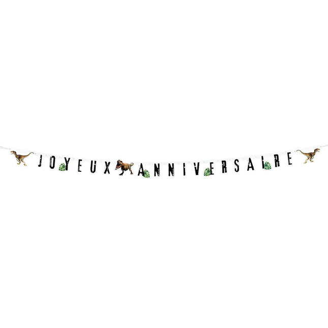 Dinosaurus Letterslinger Joyeux Anniversaire 2,5m van Boland koop je bij Partywinkel