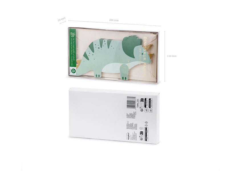 Dinosaurus Uitnodigingen Groen 6st van Partydeco koop je bij Partywinkel